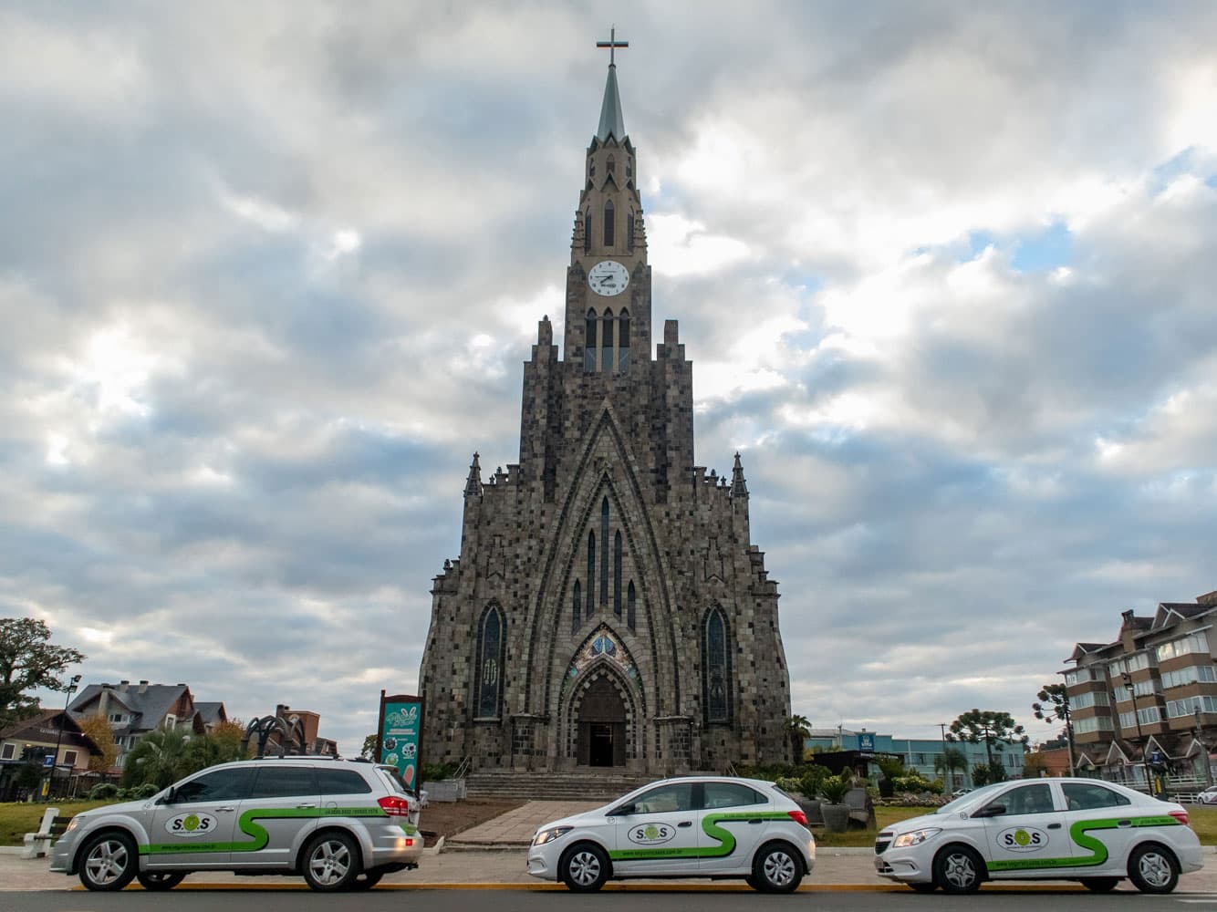 Parte da frota de viaturas